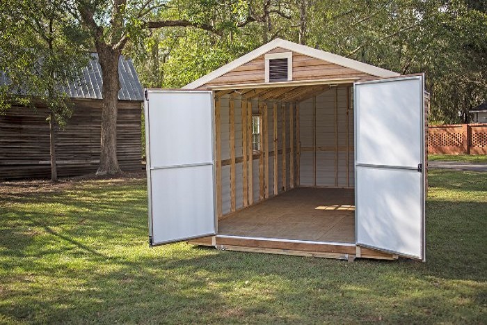 Shed with Large Doors Opened